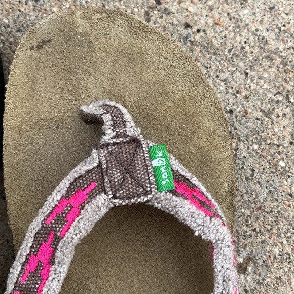 Women’s Sanuk flip flops size 6 - Picture 3 of 4